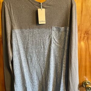 UpWest Gray and Tan Long Sleeve Tee